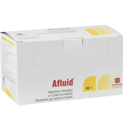 Afluid® Mascherina Chirurgica IIR Azzurra Con Elastici 900 Pezzi