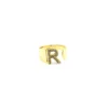 Anello Lettera R Oro Strass Linea ABC MyLovly