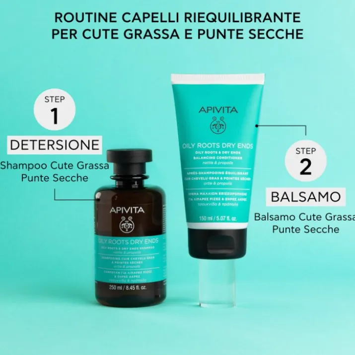 Apivita Balsamo Equilibrante Per Radici Oleose E Punte Secche Con Ortica E Propoli 150ml