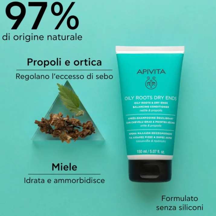 Apivita Balsamo Equilibrante Per Radici Oleose E Punte Secche Con Ortica E Propoli 150ml