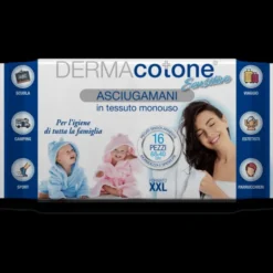 Asciugamani Sensitive XXL 68x40 Dermacotone 16 Pezzi