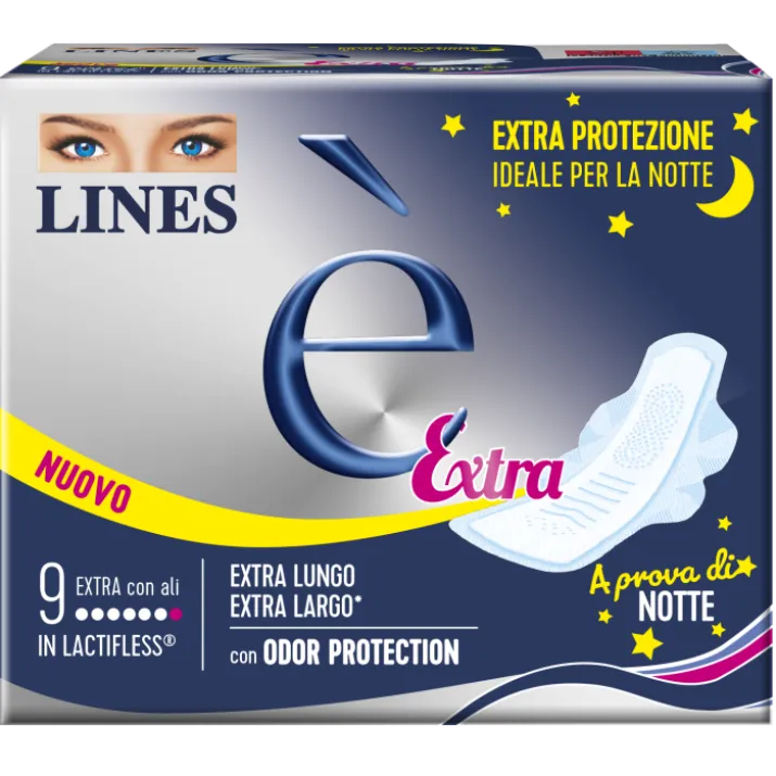 Assorbente in Lactifles Extra con Ali Lines è 9 Pezzi