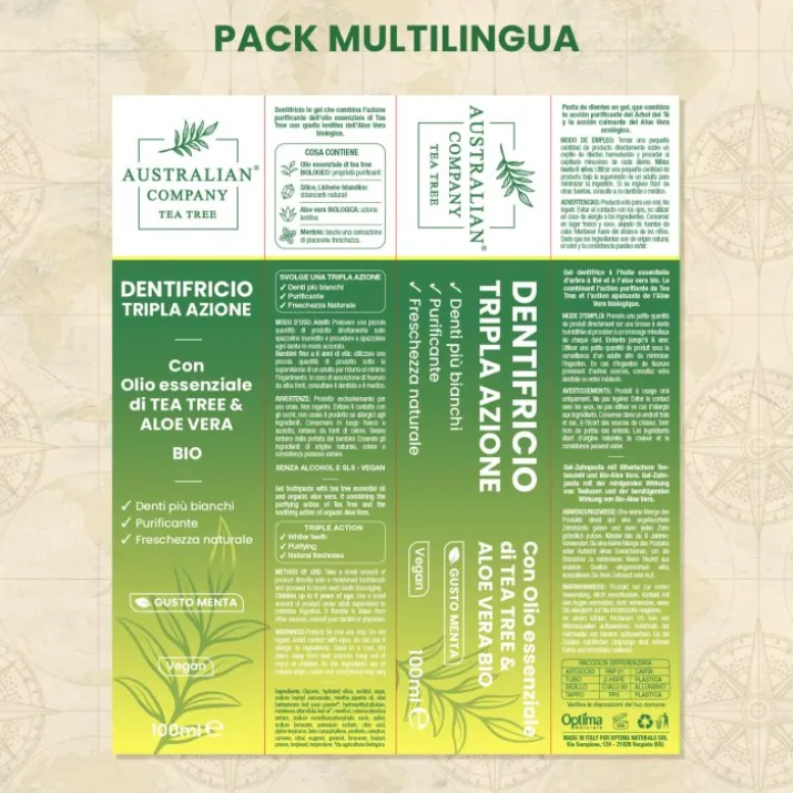 Australian Company Tea Tree Dentifricio, 100 ml