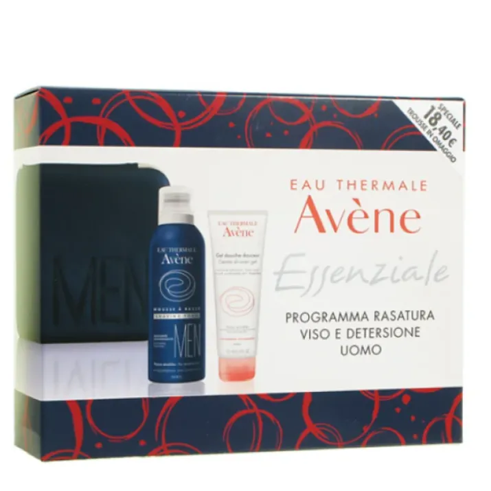 Avène Essenziale Programma Rasatura Viso E Detersione Uomo Cofanetto + Trousse