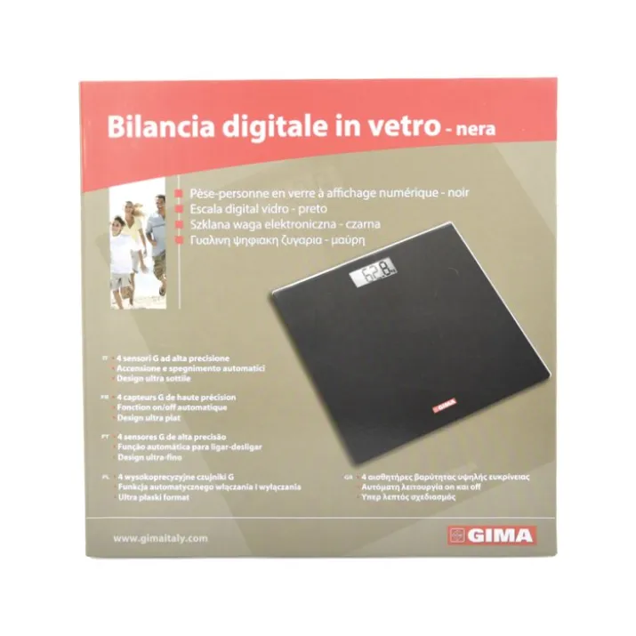 BILANCIA DIGITALE VETRO NERA