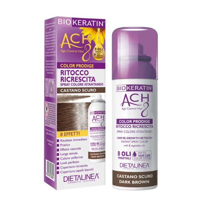 Biokeratin Ach8 Ritocco Ricrescita Castano Scuro Dietalinea 75ml