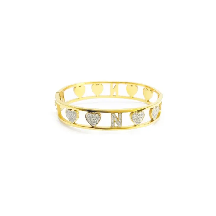Bracciale Lettera N Rigido Oro Linea ABC MyLovly