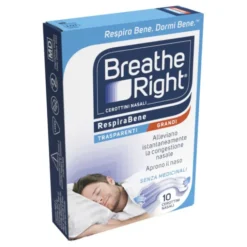 Breathe Right® Cerottini Nasali Trasparenti Grandi 10 Pezzi