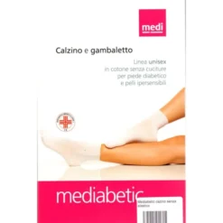 Calzino per Diabetico Corto Nero Tg.L Mediabetic 5150