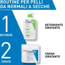 CeraVe Crema Idratante, Per Pelli Da Secche a Molto Secche Per il Corpo e il Viso, 177 ml