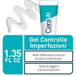 CeraVe Gel Controllo Imperfezioni, Riduce brufoli e imperfezioni, migliorando l’aspetto dei pori 40 ml