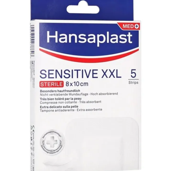 Cerotti Sensitive XXL 8x10cm Hansaplast 5 Pezzi