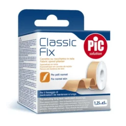 Classic Fix 1,25cm x 5m Cerotto su Rocchetto in Tela Pelle PIC