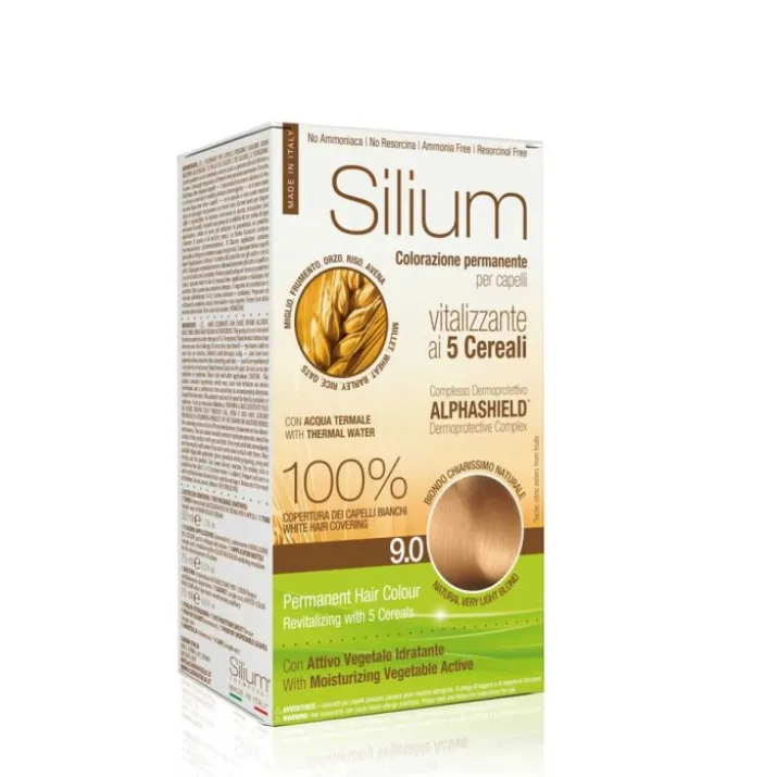 Colorazione Permanente In Crema Biondo Chiarissimo Naturale 9,0 Silium 1 Kit