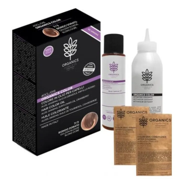 Colore in Olio Per Capelli 7/3 Biondo Dorato Organics Pharm