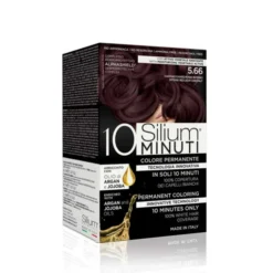 Colore Permanente 10 Minuti Castano Chiaro Rosso Intenso 5,66 Silium 1 Kit