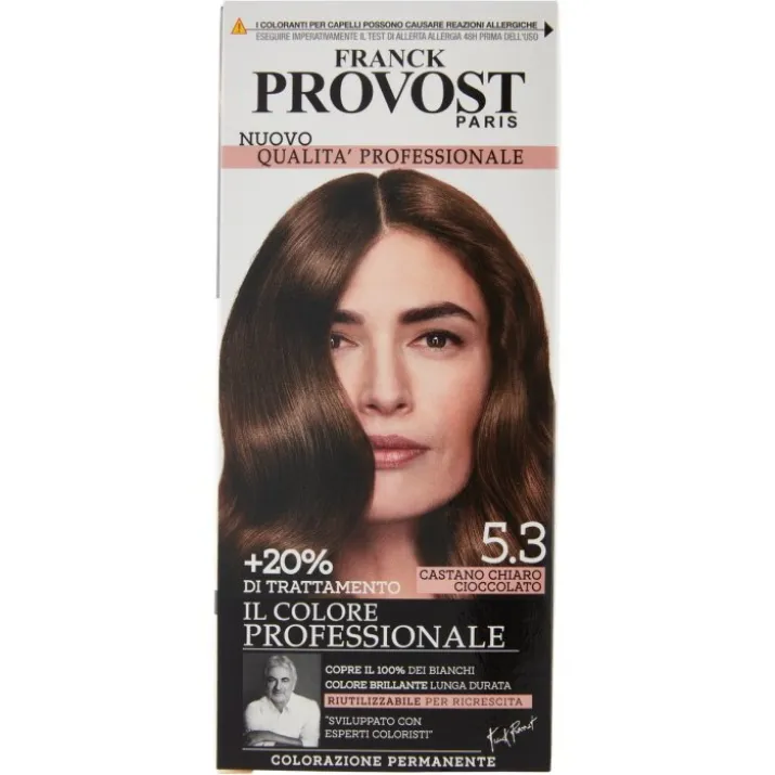 Colore Professionale 5,3 Castano Chiaro Cioccolato Franck Provost 1 Kit
