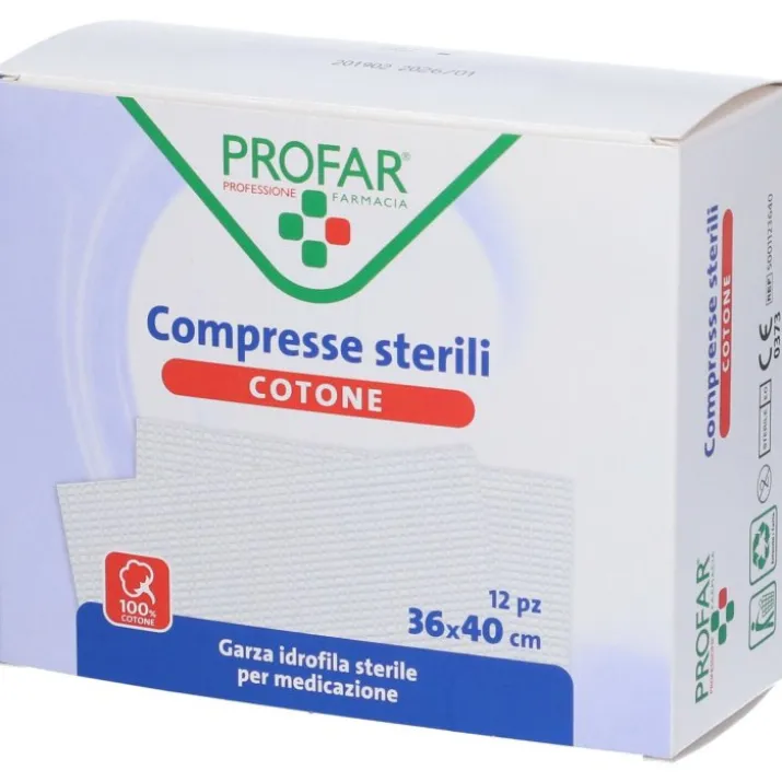 Compresse Sterili in Cotone 36x40cm Profar® 12 Pezzi