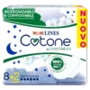 Cotone Bio Notte Con Ali Lines 8+2 Pezzi