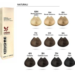 Crema Colorante Per Capelli 4N Castano KERASHINE 100ml