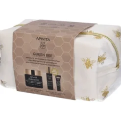 Crema Ricca 50ml + Siero 10ml + Crema Occhi 2ml Apivita Queen Bee Cofanetto Regalo Con Pochette