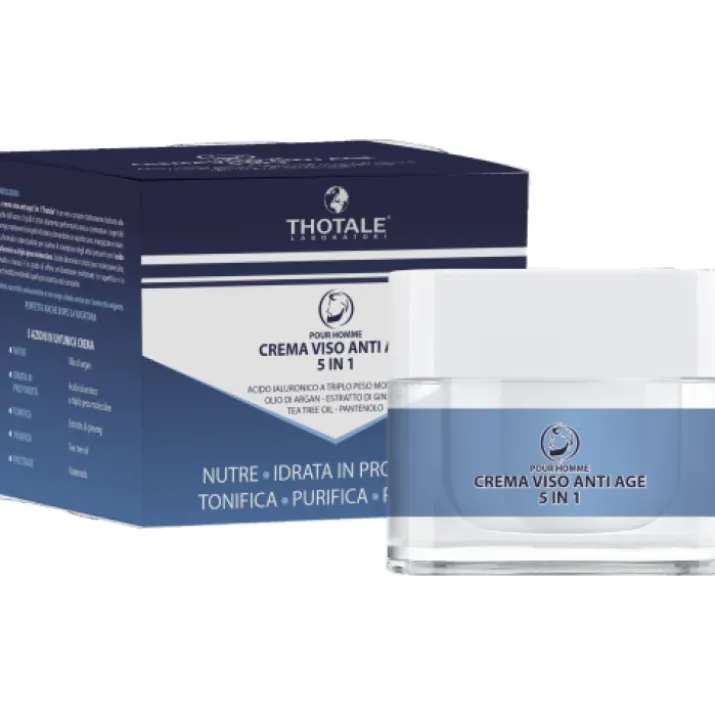 Crema Viso Uomo Antiage 5 In 1 Thotale Pour Homme 50ml