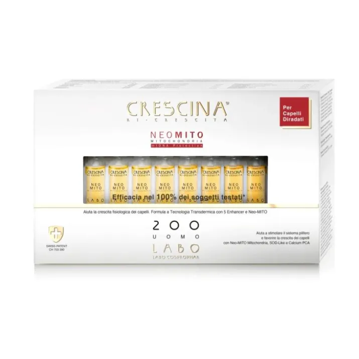 Crescina Ri-Crescita Neo Mito 200 Uomo 20 Fiale