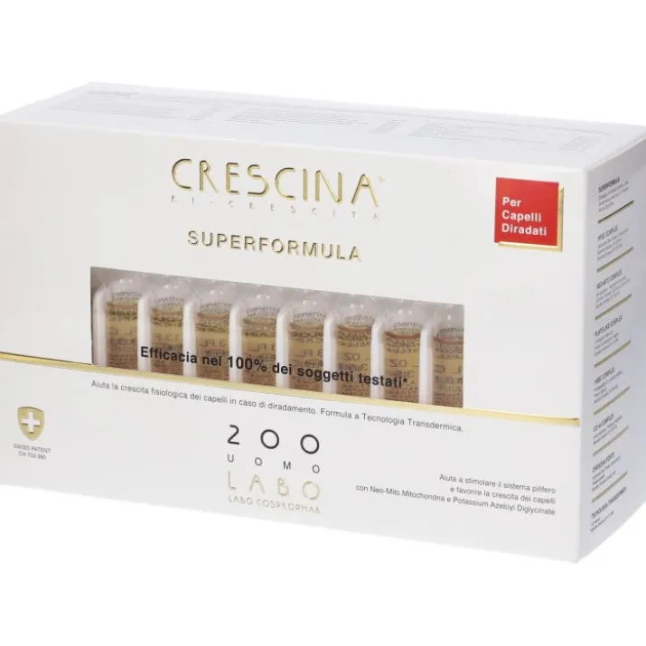 Crescina Ri Crescita Superformula 200 Uomo Labo 40 Fiale Da 3,5ml