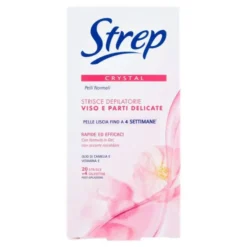 Crystal Strisce Depilatorie Viso STREP 20 Pezzi + 4 Salviettine