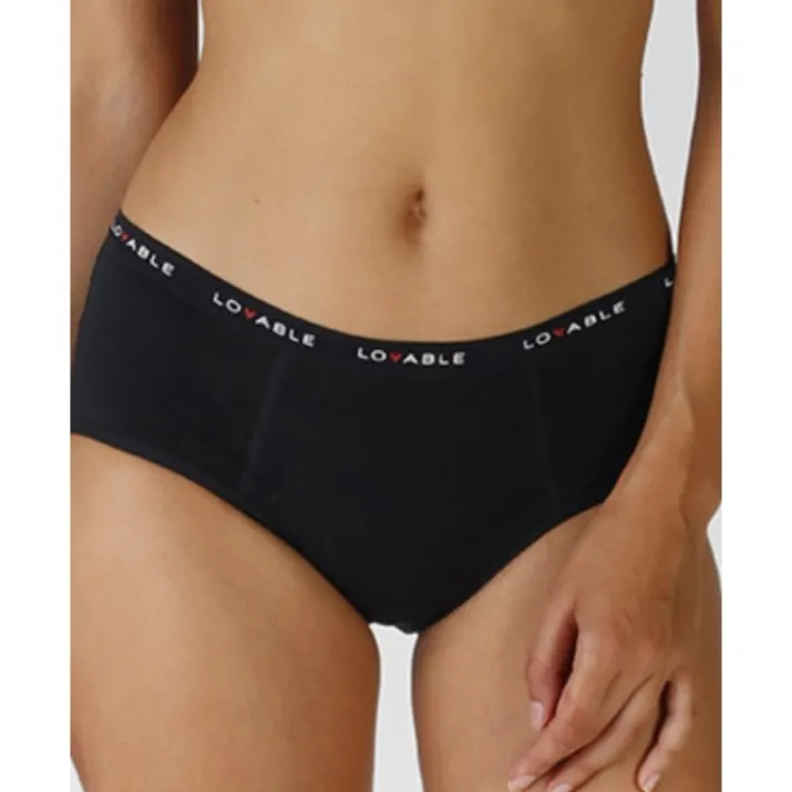 CULOTTE FLUSSO MEDIO NERO TAGLIA M LOVABLE