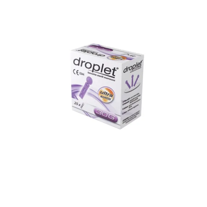 Droplet® Comfort Max Lancette Pungidito Sterili Monouso G30 25 Pezzi