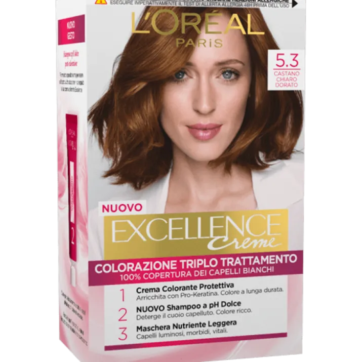 Excellence Crème Colorazione Permanente 5.3 Castano Chiaro Dorato L'OREAL 40ml