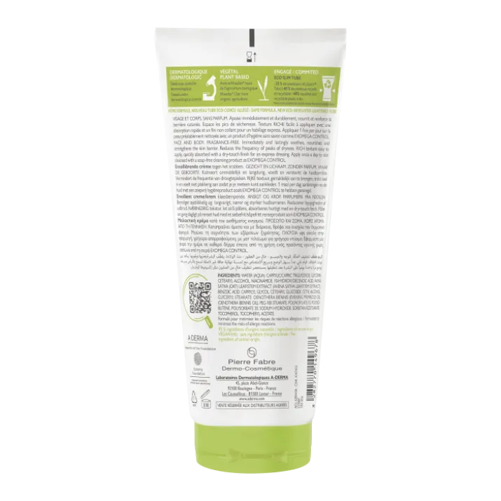 Exomega Control Crema Emolliente A-Derma 200ml