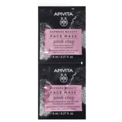 Face Mask Pink Clay Express Beauty Apivita 2x8ml
