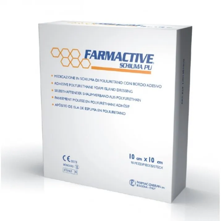 Farmactive Schiuma PU 10x10cm Farmac-Zabban 10 Pezzi