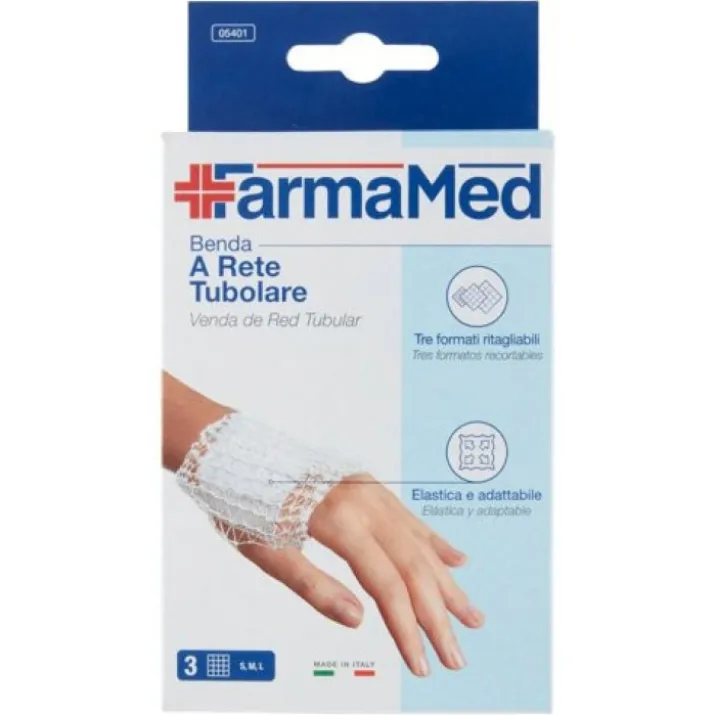 Farmamed Benda a Rete Tubolare per Dita, 3 Pezzi
