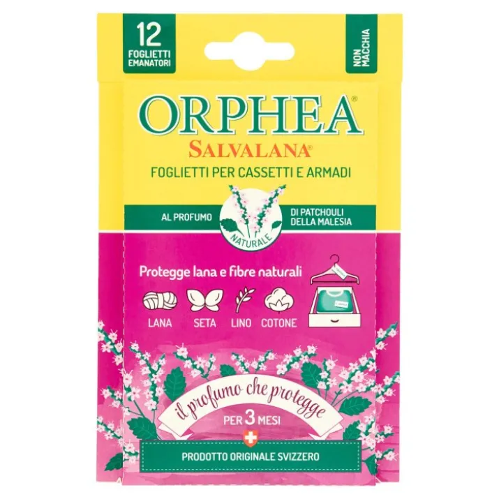 Foglietti al Profumo di Patchouli Orphea 12 Foglietti Emanatori