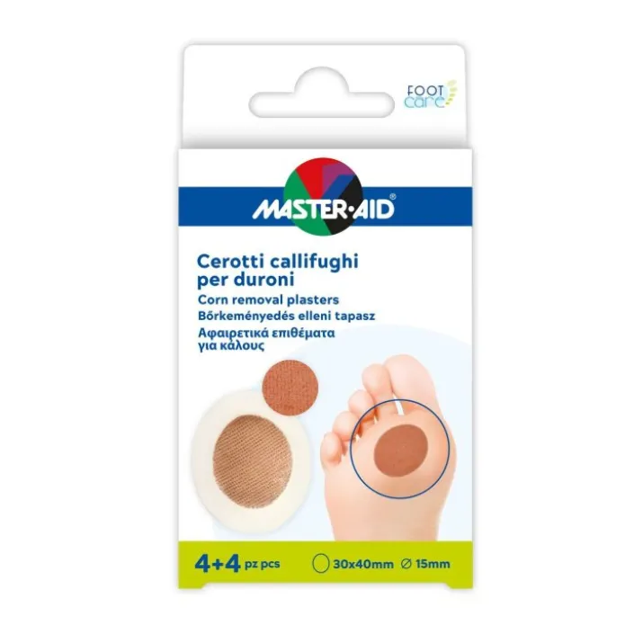 FootCare Cerotti Callifughi Per Duroni Master-Aid 4+4Pezzi