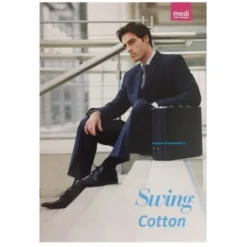 Gambaletto Uomo 18mmHg Cotone Blu Tg.1 Swing Cotton Med 1830
