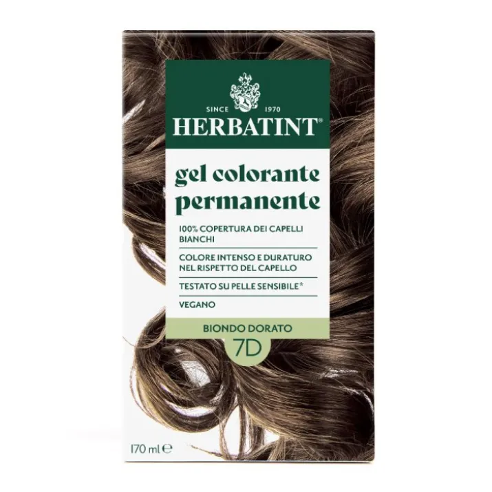 Gel Colorante Permanente 7D Biondo Dorato Herbatint 170ml