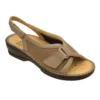 Gelsomina Nappa Leather Elasticated Textile Womens Taupe N41 Dr.Scholl's®