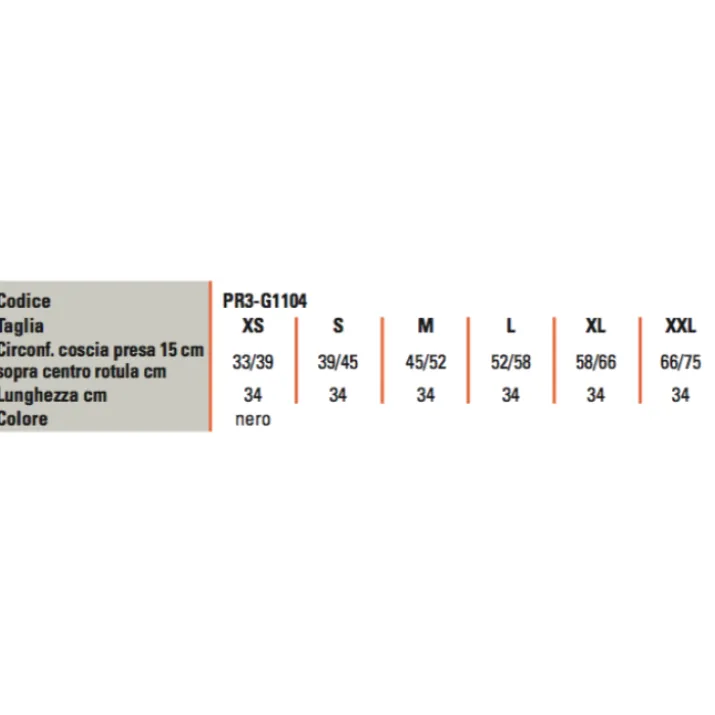 GenuFIT04 Ginocchiera Tubolare PR3-G1104 Taglia L RO+TEN