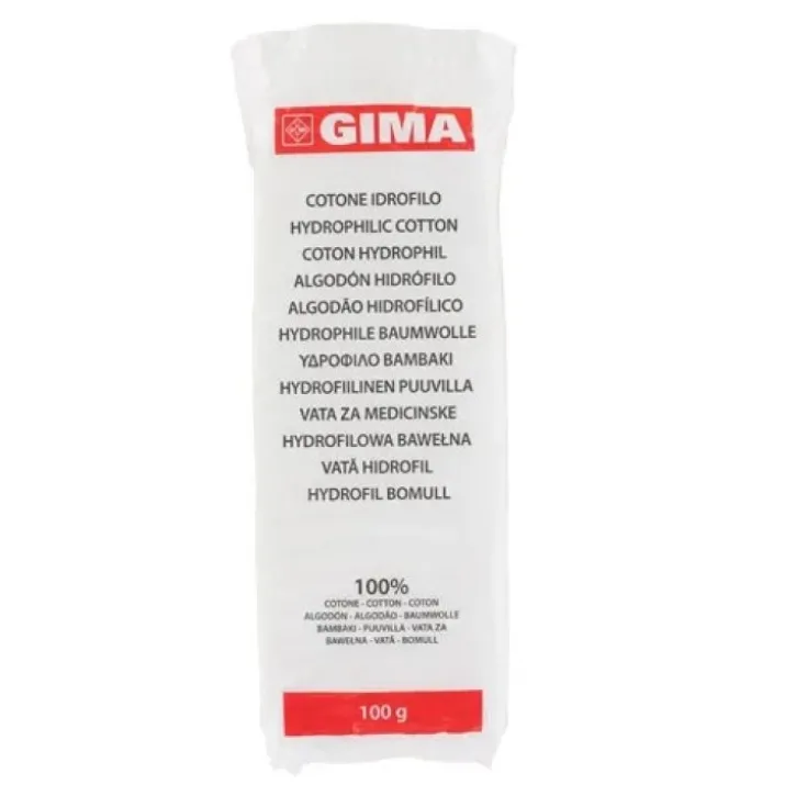 Gima Cotone Idrofilo Piegato a Z 100g 100 Pezzi