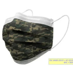 GiSafe Mascherina Chirurgica IIR Adulti Militare GIMA 10 Pezzi