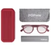 Glasses Cherry Red +2 Popme