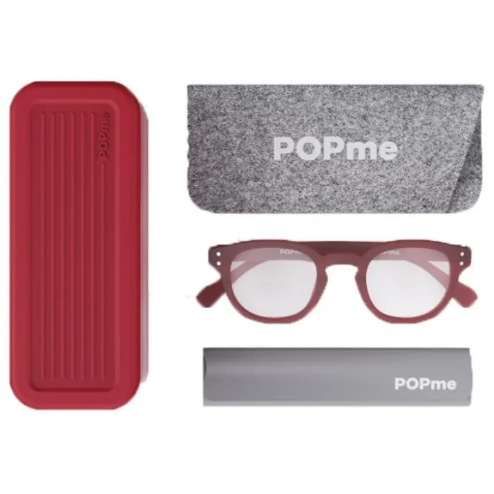 Glasses Cherry Red +2 Popme