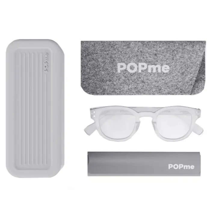 Glasses Ice White +2 Popme