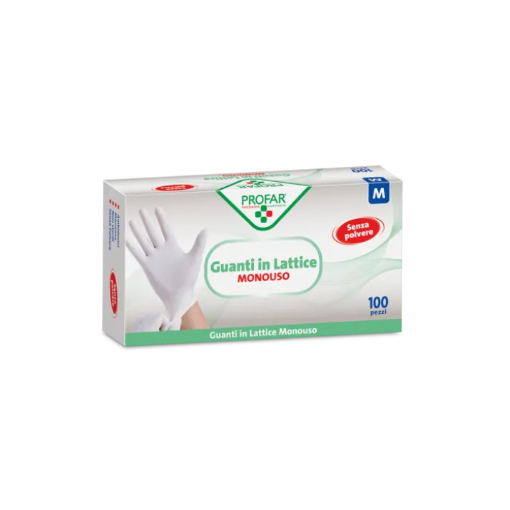 Guanti in Lattice Senza Polvere M PROFAR® 100 Pezzi