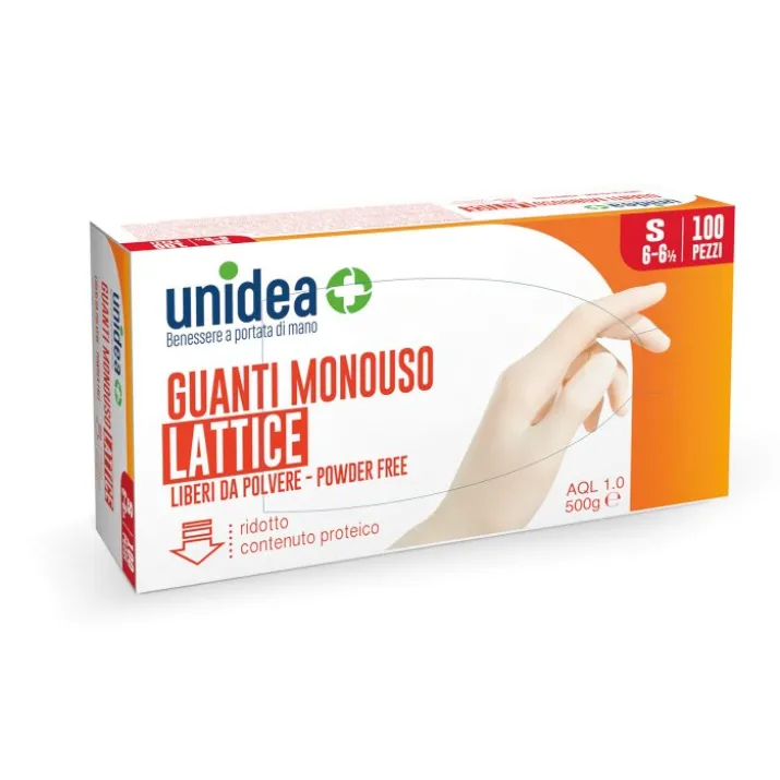 GUANTI IN LATTICE unidea Misura S 100 Pezzi