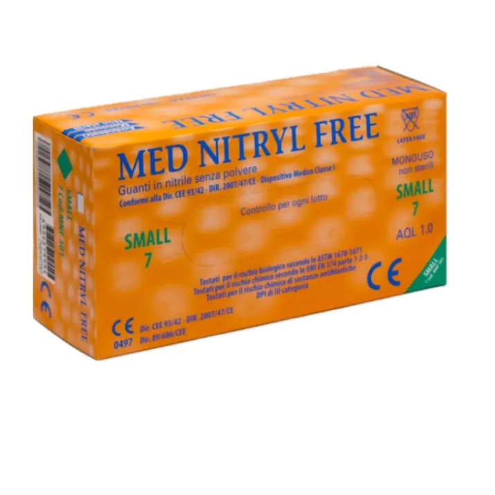Guanti in Nitrile Senza Polvere Mis. Piccola Farvisan 100 Pezzi
